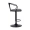 Armen Living Eagle Adjustable Height Swivel Gray Faux Leather and Black Wood Bar Stool with Black Metal Base LCEASWBABLGR - alternate 6